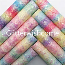 Glitterwishcome 21X29CM A4 Size Vinyl For Bows Lace Glitter Fabric, Stripes Printed Faux Leather Sheets for Bows, GM778B 2024 - buy cheap