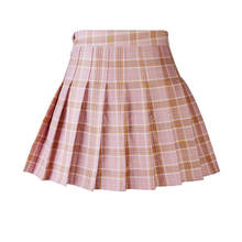 Women High Waist A-Line Pleated Skirt Fresh School Girl Plaid  Flare Skater Short Skirt Preppy Style Skirt Hot Selling 2024 - buy cheap