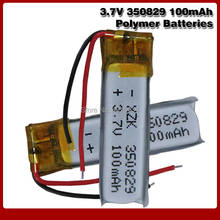 Литий-полимерные аккумуляторные батареи 350829 3,7 в 100 мАч для Mp3 MP4 MP5 GPS bluetooth 2024 - купить недорого