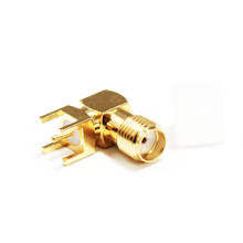 1PC SMA Female jack Right Angle PCB mount RF Coax Connector goldplated Adapter 90-degree Wholesale Fast Shipping 2024 - buy cheap