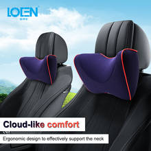 LOEN New Car Seat Memory Foam Pillow Headrest Lumbar Support for Comfortable Universal Car Black/Brown/Beige/Gray 4 Seasons 2024 - buy cheap