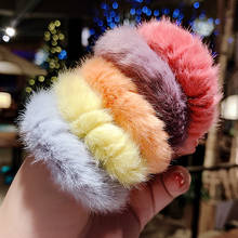 Coleteros elásticos de goma para mujer, accesorios para el cabello, suaves y coloridos, moda coreana, Invierno 2024 - compra barato