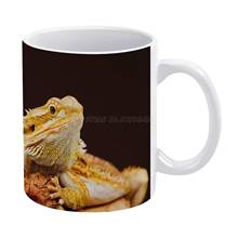 Dragón Barbudo Central (Pogona vitíceps), Blanca taza de café, té de la tarde, Navidad, cerámica, 330ml 2024 - compra barato