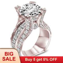 Moda anel de zircão cúbico para mulher cz cristal anéis de noivado jóias bijoux femme anel anel anel anillos mujer 2024 - compre barato