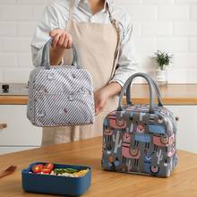 Cartoon Insulated Oxford Aluminum Foil Portable Lunch bags Woman Men Travel Picnic Bento Box With Pocket Thermal Lunch Bag 2024 - buy cheap