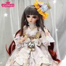 UCanaan/60 см BJD кукла 1/3 SD куклы 18 Шаровые опоры с Полный комплект одежды Туфли под платье парик головной убор чулок макияж девушки одеваются игр... 2024 - купить недорого