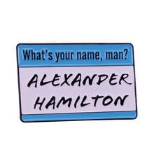 Бродвейский мюзикл HamiltonS эмалированная брошь-кнопка Lin Миранда ": каково ваше имя, человек? Александр-Гамильтон" 2024 - купить недорого