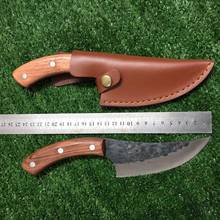 High carbon steel fixed knife Cleaver Forged Chef Knife Carbon Steel Kitchen Knives Meat Slicing Vegetables Cooking Tool 2024 - buy cheap