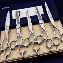 Japão original 6.0 profissional cabeleireiro tesoura de corte de cabelo tesoura barbeiro ferramentas salão de beleza tesouras do cabelo corte 2024 - compre barato