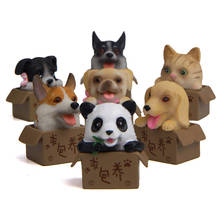 Cartoon Animals Toys Kitten French Bull Dog Golden Retriever Border Collie Adorable Pet PVC Figures Models Desk Toys Kids Gift 2024 - buy cheap