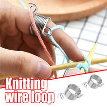 Knitting Loop Ring Knitting Tools Yarn Spring Guides Wear Thimble Finger Thimble Sewing Accessories Crochet Knitting Crafts A30 2024 - buy cheap
