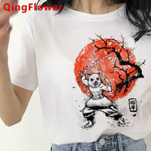 Camiseta Demon Slayer Kimetsu No Yaiba para mujer, remera blanca para mujer, camiseta grunge de talla grande, ropa estética tumblr vintage 2024 - compra barato