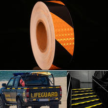 Reflective Tape Waterproof High Visibility Industrial Marking Tape Heavy Duty Hazard Caution Safety Warning Sign For Truck Auto 2024 - buy cheap