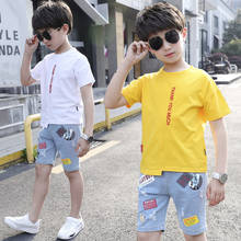 Kids Tracksuit For Boys Clothing Sets 2021 Summer Toddler Boys T-shirt Short Clothing 2pcs Outfit Suit Children Clothing 5 8 12T 2024 - buy cheap