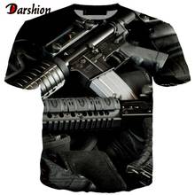 Camiseta divertida con estampado 3D de Anime para hombre, ropa de calle de pistola, Top de Bullet, moda, Harajuku, 4XL 2024 - compra barato