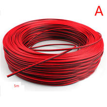 Cables de tira LED de 2 pines, Cable eléctrico de 2 núcleos, rojo y negro, conector SM JST, 5/10/20m 2024 - compra barato