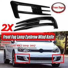 for Golf 7 MK7 2014-2017 Fog Light Lamp Cover Bumper Grille Trim Gloss Black 2024 - buy cheap