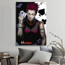 Pintura de lona hisoka morow caçador x caçador japonês, posteres e impressões, imagem de arte de parede, decoração de casa e sala de estar (sem moldura) 2024 - compre barato