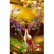 Rich Deer Needlework,DIY Living Room Printed Cross Stitch,Sets For Embroidery Kit Full Cross-Stitching Silk Thread 2024 - buy cheap