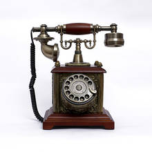 Telefone rotativo antigo, vintage europeu, com fio, mãos livres, headset de pendurar para casa, escritório de hotel 2024 - compre barato