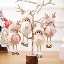 Pingente suspenso de árvore de natal, presente de natal, boneco de anjo, chaveiro, decoração de casa, lembranças para festa 2024 - compre barato