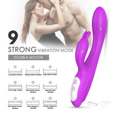 With Bunny Ears For Clitoris Stimulation, 9 Modes Vibrators G-Spot Rabbit Vibrator Dildo Clit Stimulator Sex Toys For Woman 2024 - buy cheap