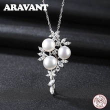 925 Sterling Silver Tree Of Life Cubic Zircon Freshwater Pearl Pendant Necklaces For Women Wedding Pearl Jewelry 2024 - buy cheap