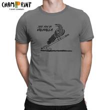 Мужская Винтажная футболка с круглым вырезом, 100% хлопок 2024 - купить недорого