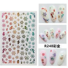 3D Stickers for Nails Self-adhesive Design Color Beautiful Snowflake Nail Art Decorations Decals Foil Wrap Manicure Accessories 2024 - buy cheap