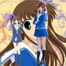 Fruits Basket cos Honda Tohru cos  anime man woman cosplay  High-quality  jk college uniform costume full set  Top + skirt+kc 2024 - buy cheap