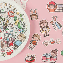 40PCS/PACK Kawaii Cute Girl Life Food Sticker Marker Planner Diary DIY Stationery Stickers Scrapbooking sl2230 2024 - buy cheap