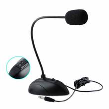 Microfone de mesa base com fio telefone móvel karaoke gaming reunião mic para pc 2024 - compre barato