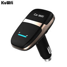 Разблокированный автомобильный Wi-Fi роутер Kuwfi 4G LTE модем CarFi роутер SIM-карта точка доступа Wi-Fi с 5 В/1 А прикуриватель USB зарядное устройство pk E8377 2024 - купить недорого