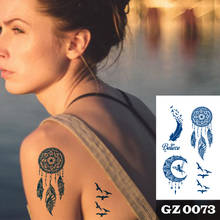 1Pcs Waterproof Temporary Tattoo Sticker Feather Moon Arm For Men Women Juice Tattoos Body Art  Sticker 2024 - buy cheap