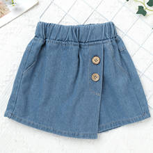 Kids Baby Girls Denim Shorts Skirt Summer Children Solid Color Elastic Waistband Skirt Jeans Shorts Fashion Teenage Pantskirt 2024 - buy cheap