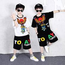 Cartoon Crowned Crane Print Kids Tracksuit Boys Clothing Sets Boys Clothes Costume Outfit Suit Children Clothing 7 9 11 13 Year 2024 - buy cheap