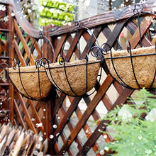 Cesta colgante redonda de fibra de coco, forro de reemplazo para plantas, cesta colgante para el hogar, jardín y balcón 2024 - compra barato