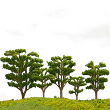 200 шт./лот 5,3 см архитектурная модель зеленое дерево для компоновки поезда Хо модель сцены 2024 - купить недорого