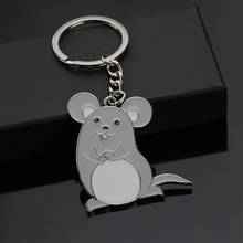 Fashion Mouse Enamel Keyring Animal Keychains Handmade Metal Key Holder Women Cute Rat Souvenir Bag Pendant Car Trinket Gift 2024 - buy cheap