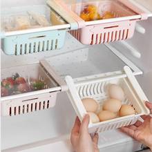 2 pc geladeira caixa de armazenamento plástico slide prateleira cozinha geladeira espaço saver organizador rack titular para ovo frutas prateleira armazenamento 2024 - compre barato