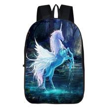 Mochila informal con estampado de dibujos animados de unicornio para niños y niñas, morral escolar de viaje, bolso Escolar infantil suave 2024 - compra barato