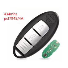 2 Buttons Car Keyless Smart Remote Key 433Mhz PCF7945M/HITAG AES/4A Chip  For NISSAN Qashqai X-Trail Keyless Entry Controller 2024 - buy cheap