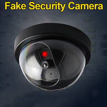 Falso manequim câmera dome interior ao ar livre simulação câmera de vigilância de segurança em casa simulado câmera led monitor 2024 - compre barato