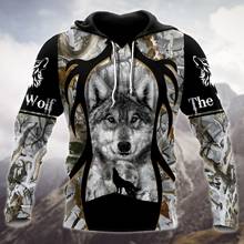 Beautiful Wolf Hunting 3D All Over Printed Autumn Men Hoodies Unisex Casual Zip Pullover Streetwear sudadera hombre DW0490 2024 - compre barato