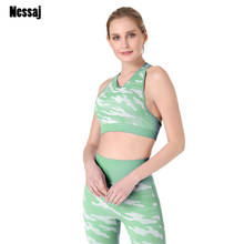 Nessaj Women Fitness Clothing Set Two Pieces Camo Tracksuit Backless Bra Elastic Skinny Gym Leggings Girl Sports Wear Slim Set 2024 - buy cheap