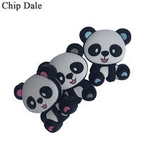 Chip Dale-Cuentas de silicona de Panda para mordedores de bebé, accesorios de mordedor sin Bpa, cuentas molares sueltas, cadena de chupete artesanal, 5 uds. 2024 - compra barato