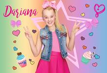 7x5FT  Beautiful JoJo Siwa Smile Color Love Heart Stars Ice Cream Custom Photo Backdrop Background Vinyl 220cm X 150cm 2024 - buy cheap