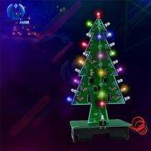 Diy Electronic  Christmas Trees 3D Xmas Tree 7 Color Light Flash LED Circuit LED Module Diy Kit Pcb Board 2024 - buy cheap