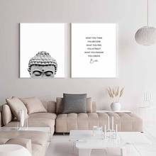 Bohemian Canvas Painting Abstract Buddha Art Inspirational Quotes Poster Buddhist Prints Living Room Home Decoration Painting 2024 - buy cheap