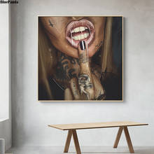 Cool Sexy Girl Tattoo Picture Nordic Style Wall Art Canvas Painting Poster Abstract Print Decorative For Living Room Home Decor 2024 - buy cheap